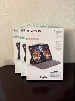 Logitech Slim Folio Keyboard for iPad (10th gen & A16) With Case - Gray