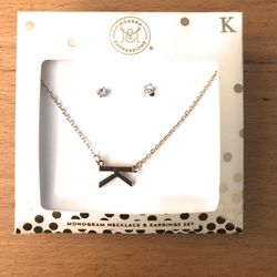 Monogram Sets- 3 Gift Sets NEW NECKLACE-BRACELET-EARRINGS