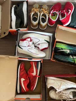 12  pairs of shoes Nike Jordan adidas