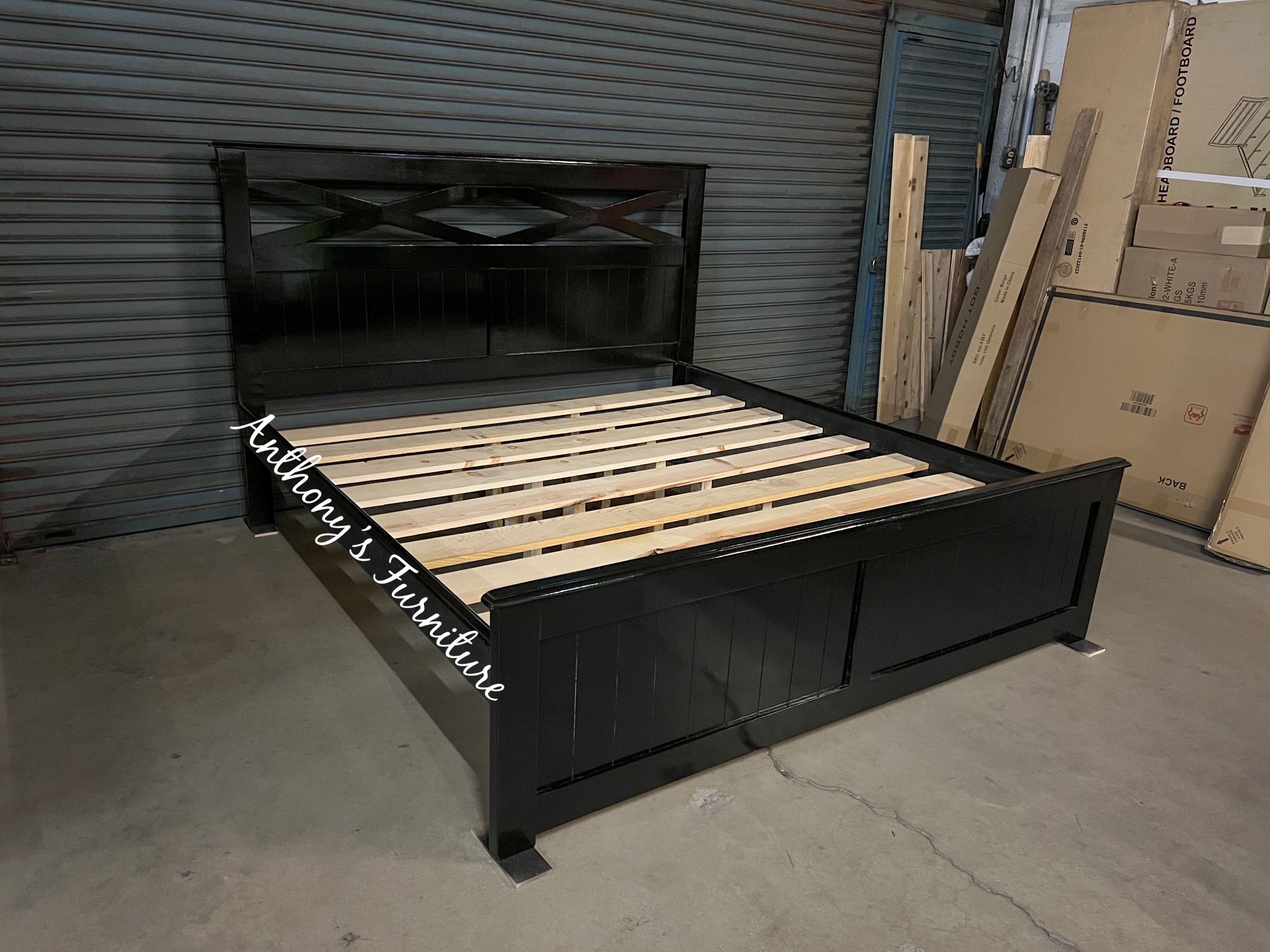 New King Bed Frame - No Mattress