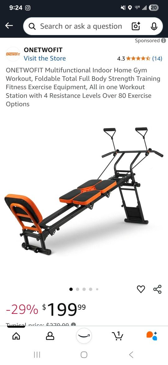 Onetwofit Multi Use Home Gym, Strength Build