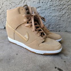 Nike Dunk Sky HI Essential 644877-200 Desert Camo Wedge Wmn Sz