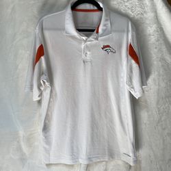 Denver Broncos Nike Dri Fit On Field Coaches Stretch Polo White L?XL?