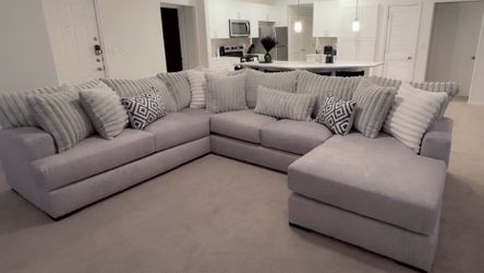 Silver/white 3pc sectional