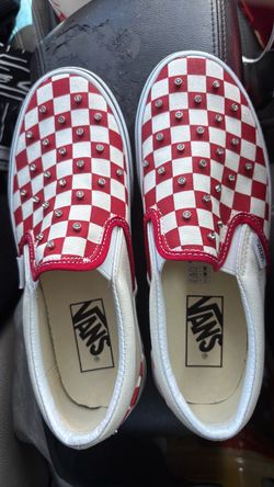 Red checker vans size 6