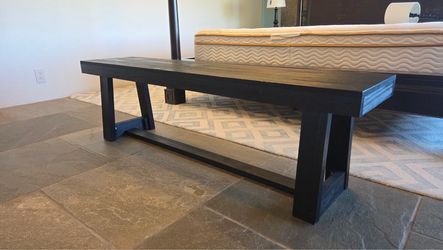 Dark Brown Wood Bench EXCELLENT CONDITION