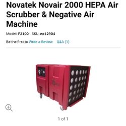Novair  2000 Air Scrubber And Negative air Machine