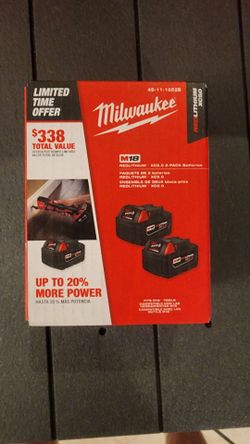 2 pack 5.0 RedLithium Batteries