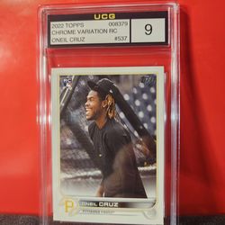 Oneil Cruz 2022 Topps  SP Variation RC Baseball Card #537 UCG 9 MT