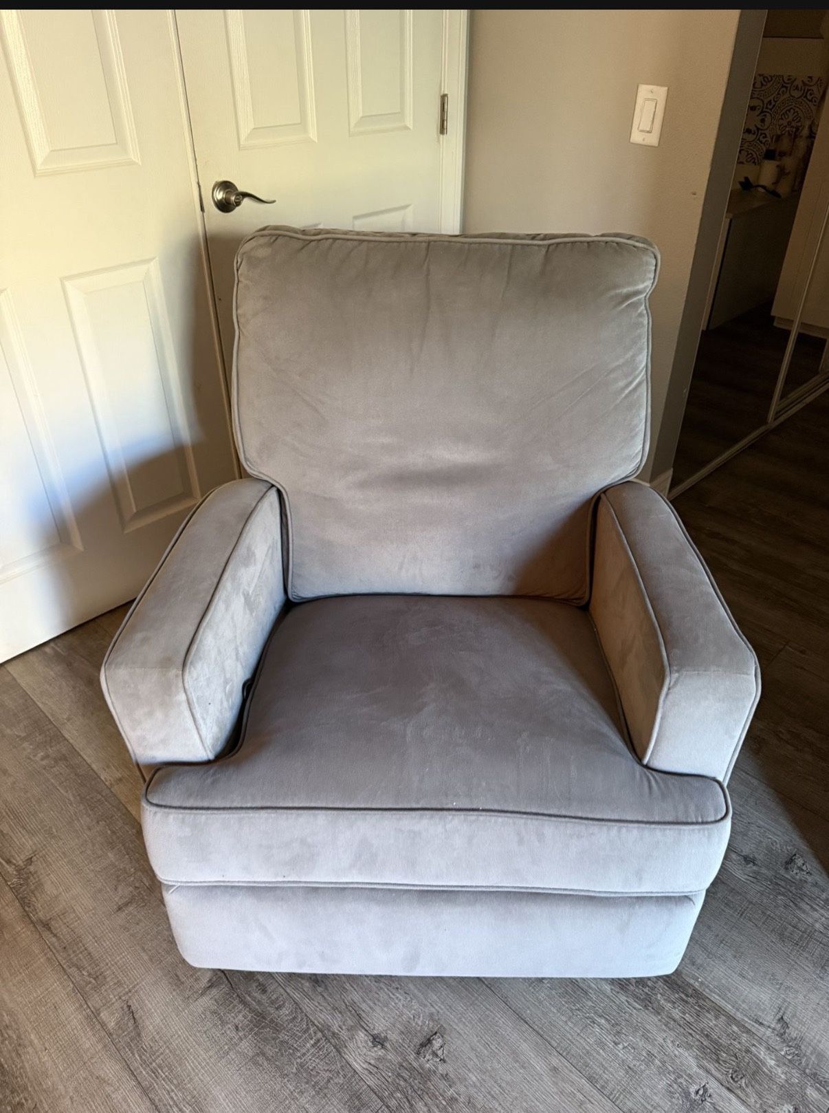 Grey Recliner Swivel Chair