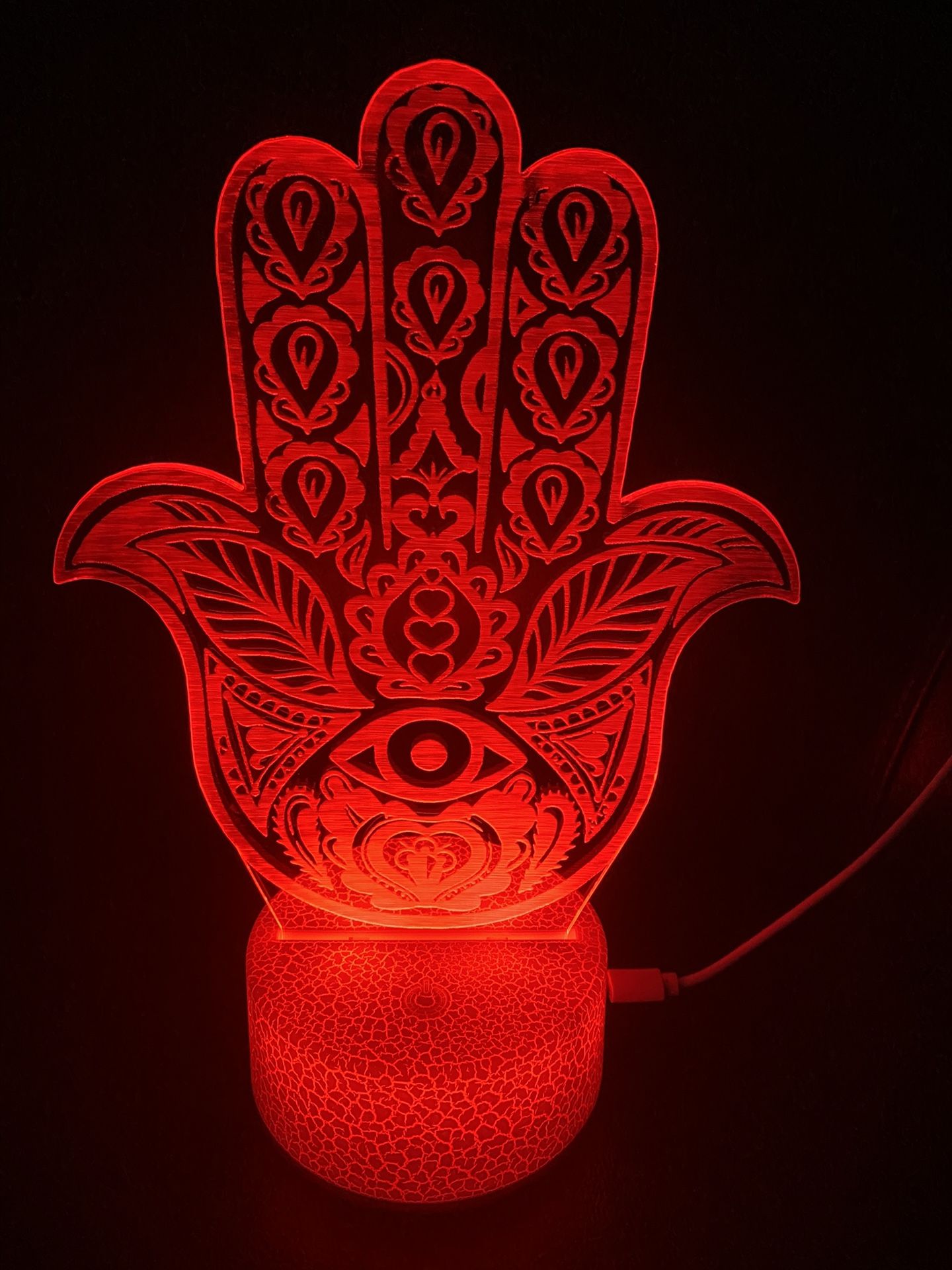 Beautiful Hamsa Hand Evil Eye 🧿 Custom 3d Lamps