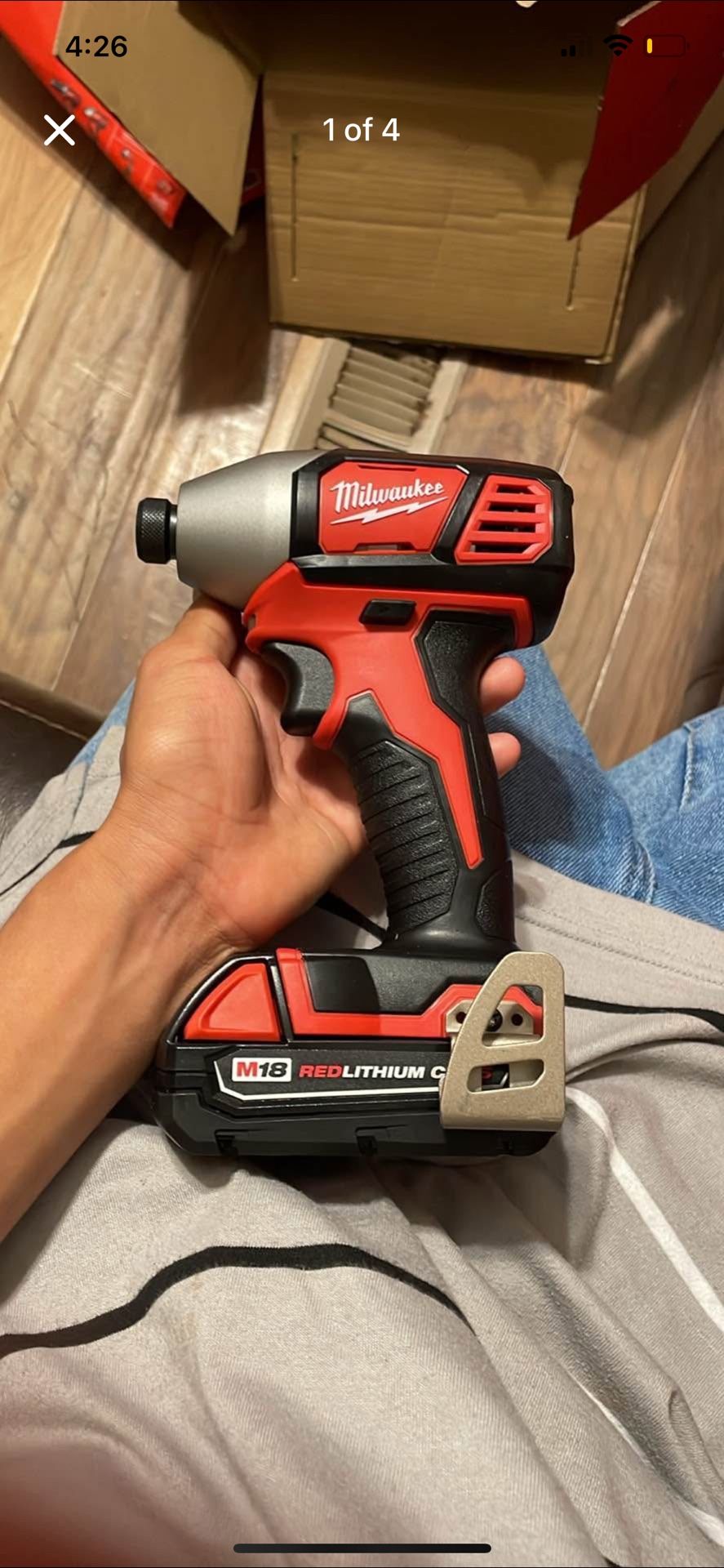 New Milwaukee impact + battery 1.5