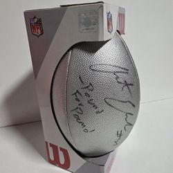 Wilson NFL The Duke Silver Football Signed Austin Ekeler Autograph Chargers Collectible
