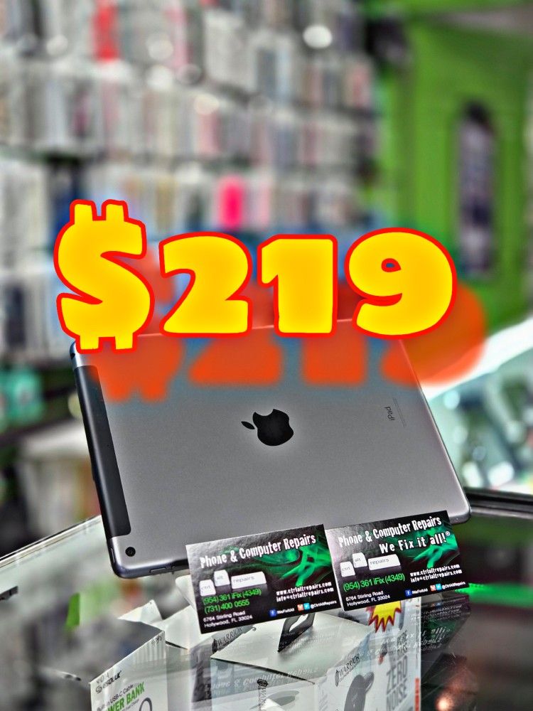 iPad 9th Generation 64 GB Wi-Fi + Cellular – UNLOCKED – Great Condition – Only $219