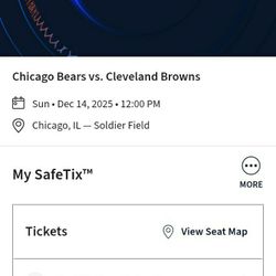 2 Bears Tickets For Sale $750 - Browns vs Bears on  December 14th @ Noon