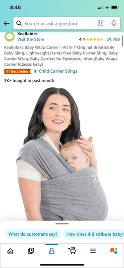 KeaBabies Baby Wrap Carrier