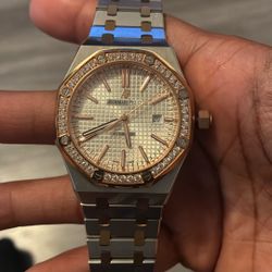 Two Tone AP Rose Gold And Stainless 