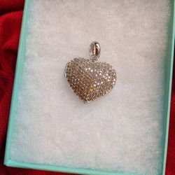 Sterling and Diamond Chip Locket