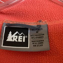 ❄️ REI Jacket Women’s Medium Polartec Wind Pro Hooded Full Zip Watermelon Color Hoodie Sweatshirt