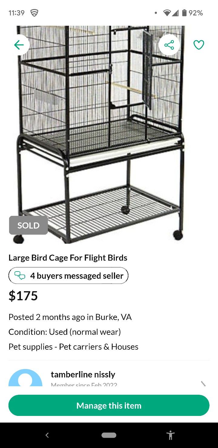 Large Bird Cage For Flight Birds