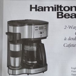 Brand New Hamilton Beach Two-way To Brew Coffee Maker