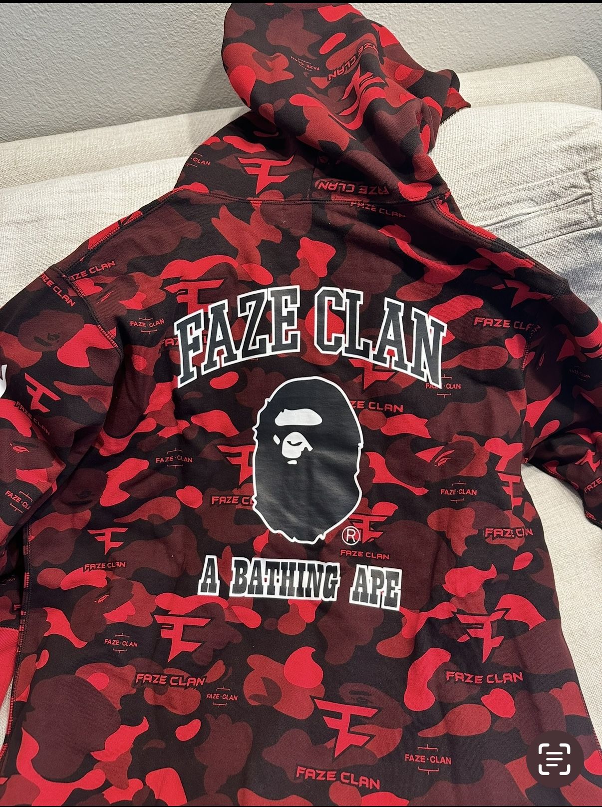 Faze X Bape Hoodie Zip Up