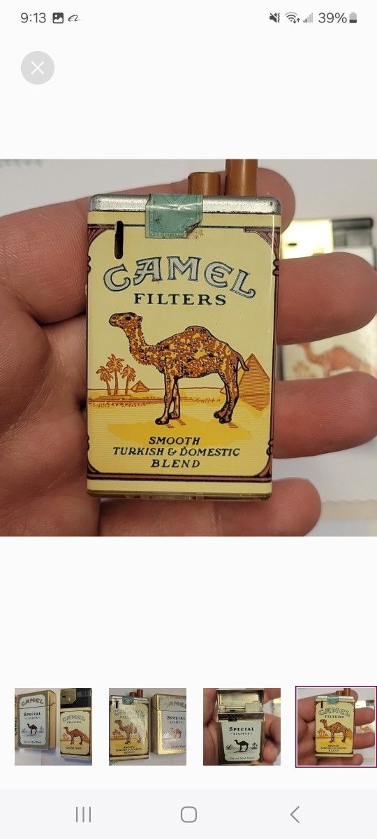 Brand New Camel Vintage Click Lighter Butane