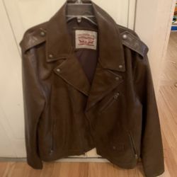 Levi’s Leather Jacket Brown Size Xl Men’s