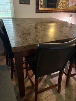 Counter height granite table
