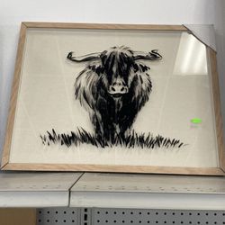 Hairy Cow Framed Wall Art