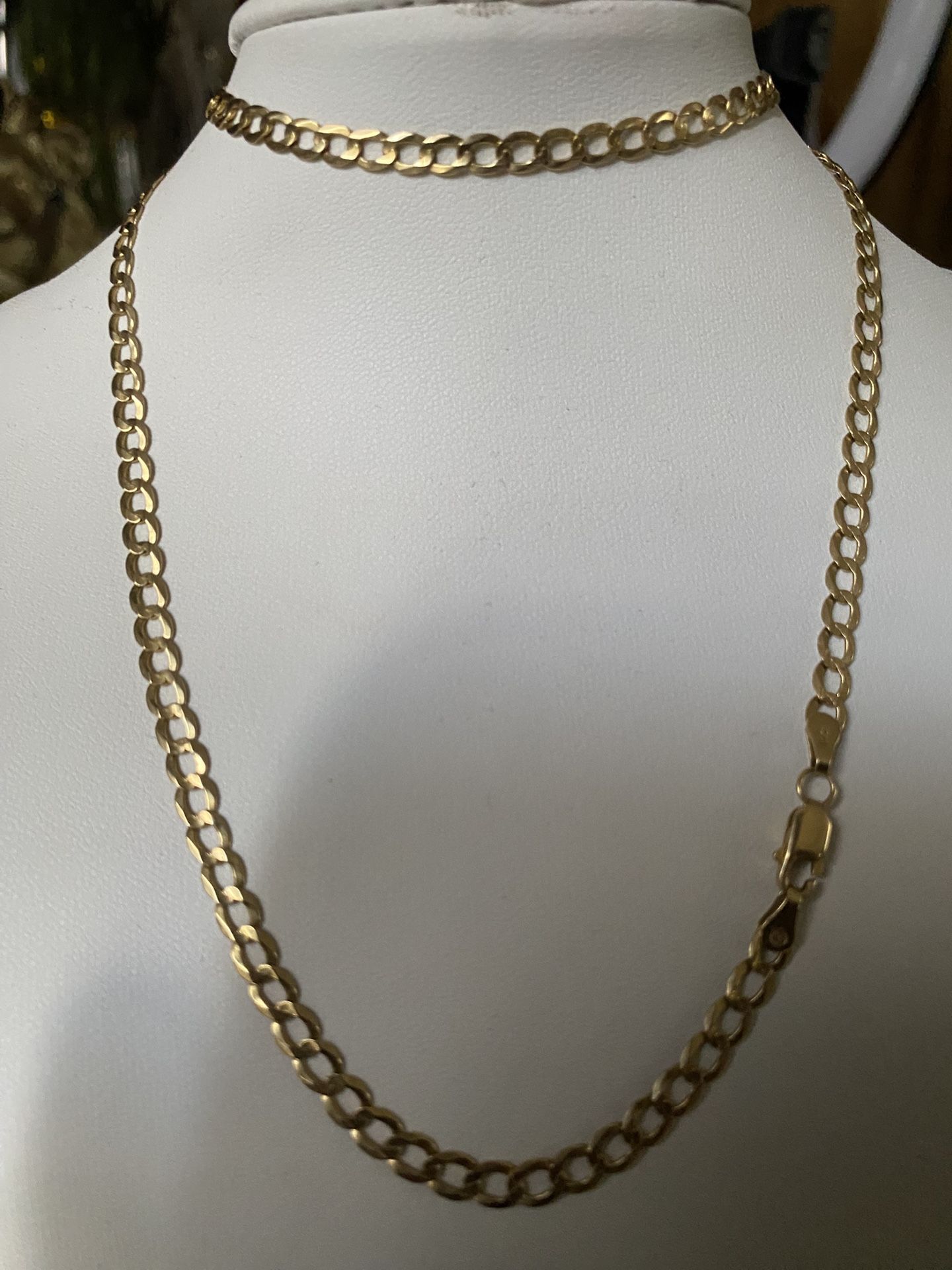 14k Solid Gold Cuban Necklace