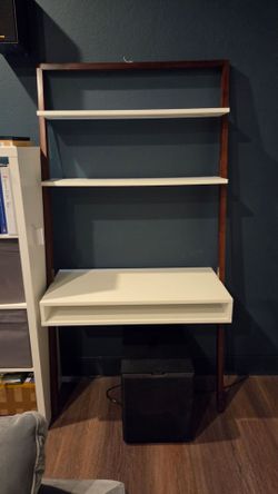 Leaning Desk with Shelves