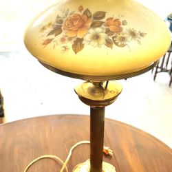 Vintage Fenton Floral Table Lamp