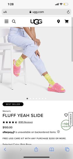 SIZE 11 UGG FLUFFY SLIDES