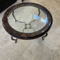 Iron And Stone Coffee Table