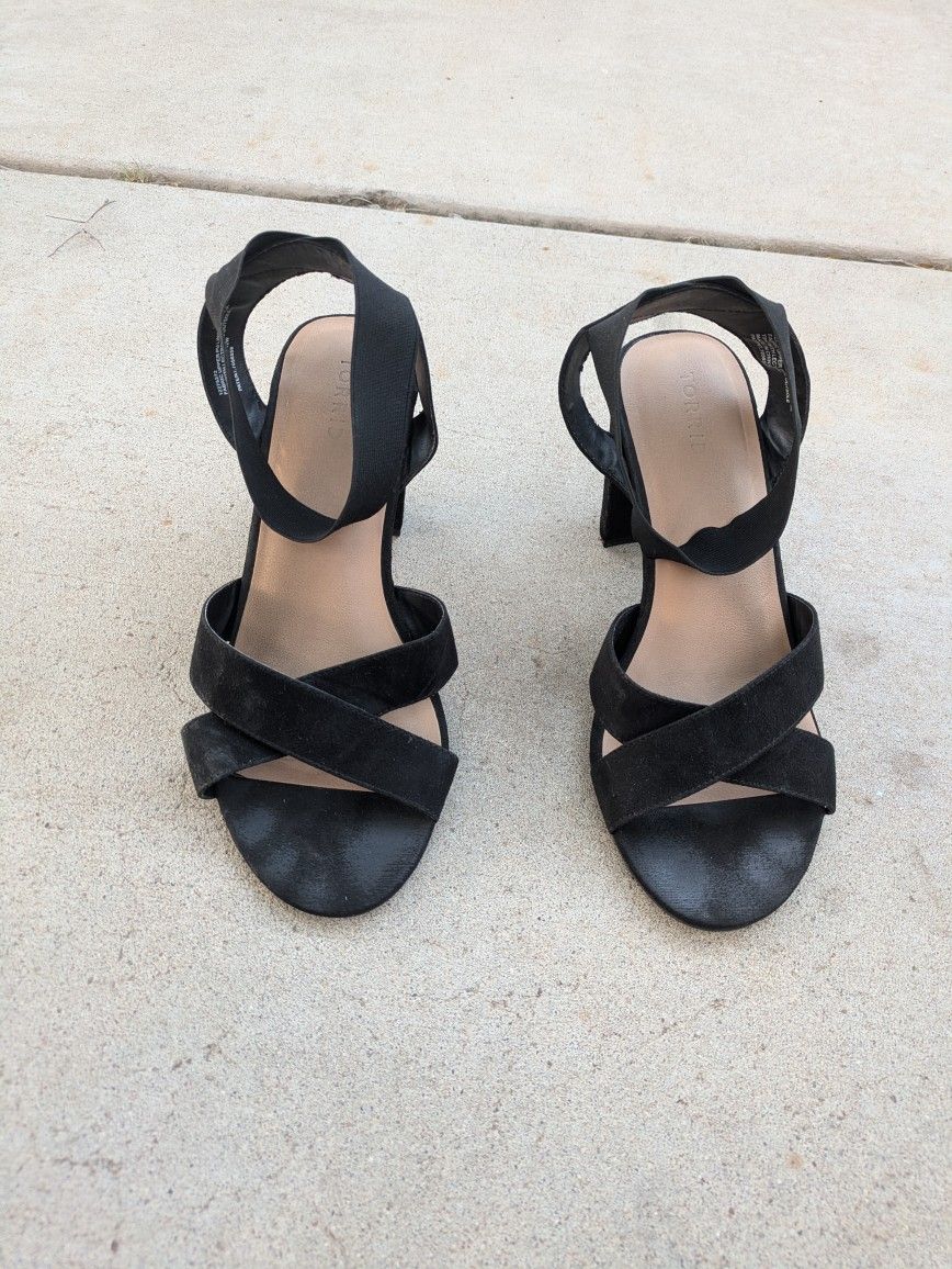 Torrid Crisscross Stretch Strap Heel Sandal (WW)