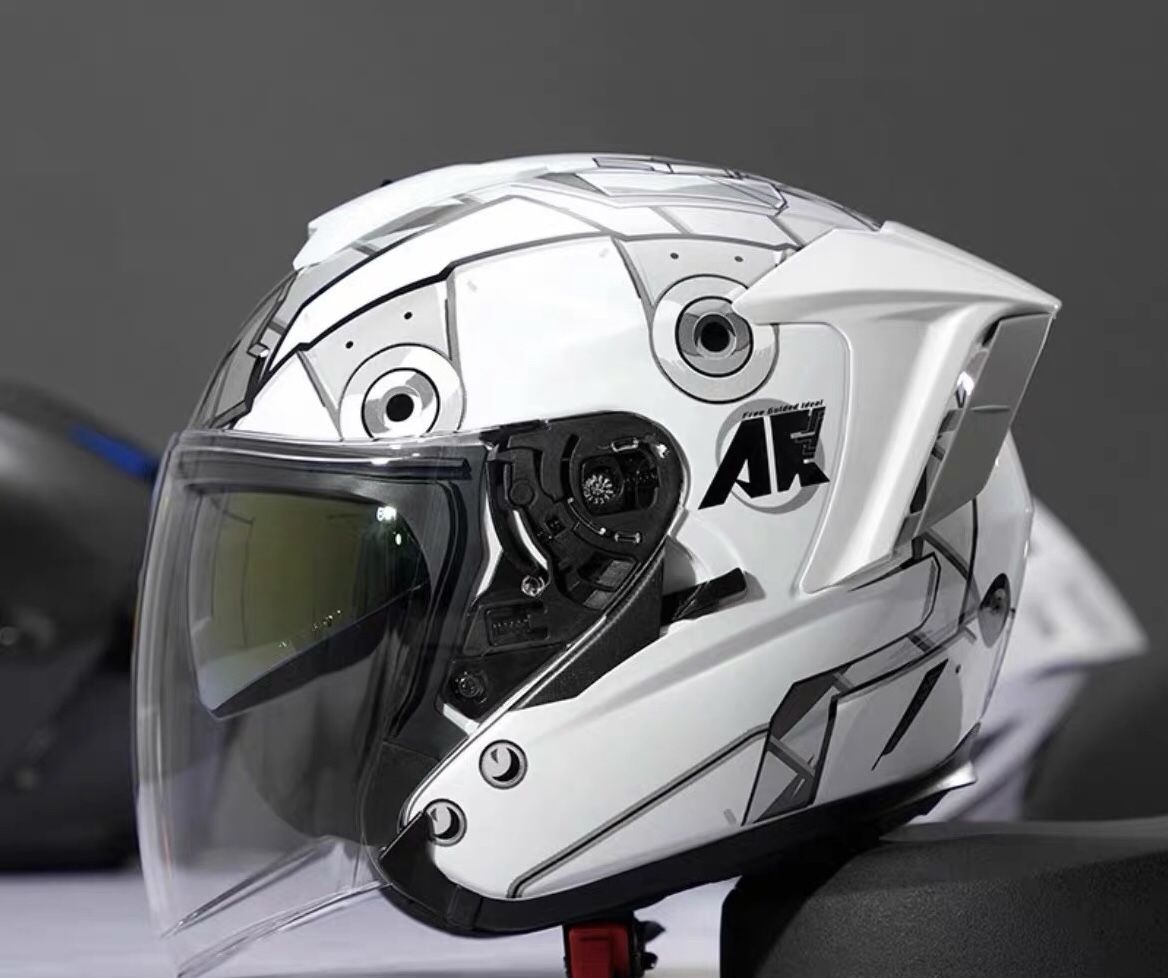 White Motorcycle Helmet