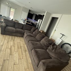 Big Brown Sectional Couch