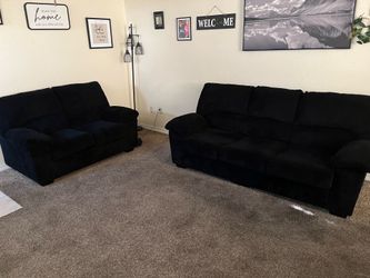 Black Corduroy Couches 4 sale..