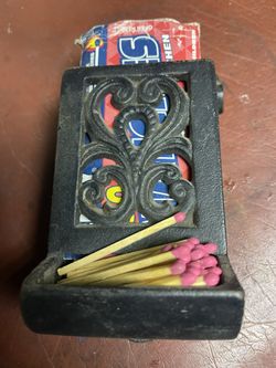 Old rot iron match dispenser