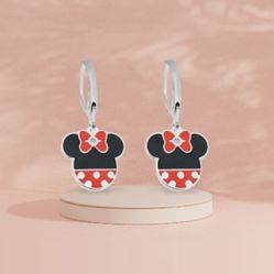 Minnie Mouse Charm Hoop Earring Set 