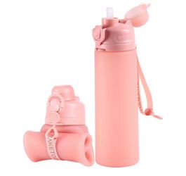 TakeToday Collapsible Water Bottle - 21 fl oz - Color: Cherry Breeze