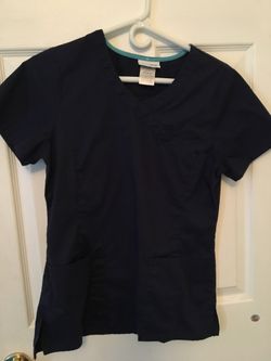 Navy Blue Scrub Top SIZE XS