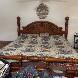 King Size Wood Bed Frame Mattress Not Included
