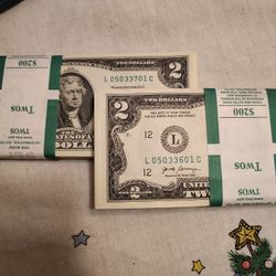 200 Sequential $2 Bills - Uncirculated