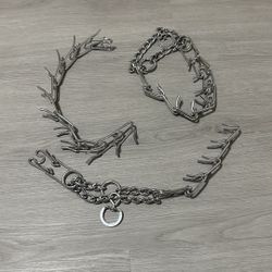 Adjustable Prong Dog Training Collars (Set of 2) $10
