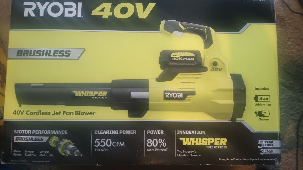 Ryobi 40V Brushless Cordless Jet Fan Blower