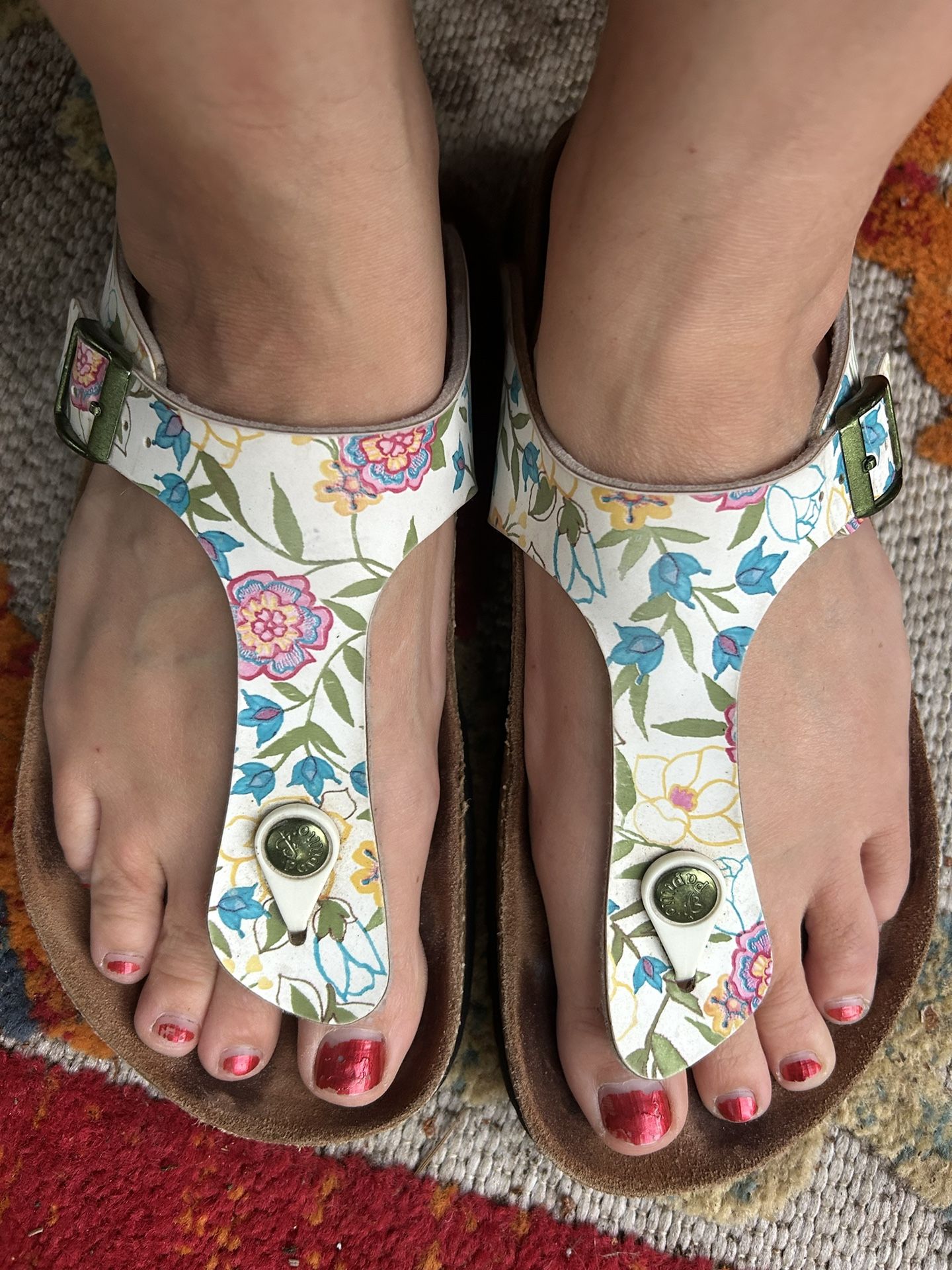 Birkenstock Papillio Gizeh Floral Sandal Size 7