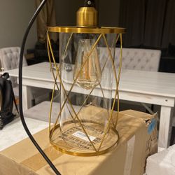  KLOSM Modern Mini Pendant Light in Brushed Brass Finish with Clear Glass Shade 1-Light 