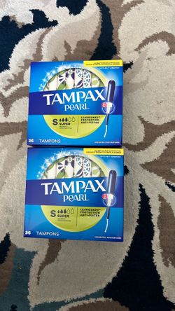 2 pack Tampax pearl tampons super
